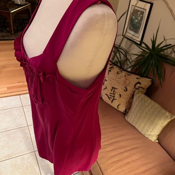 Nanette Lepore Size 10 Magenta Silk Cami/Tank - Picture 6 of 11